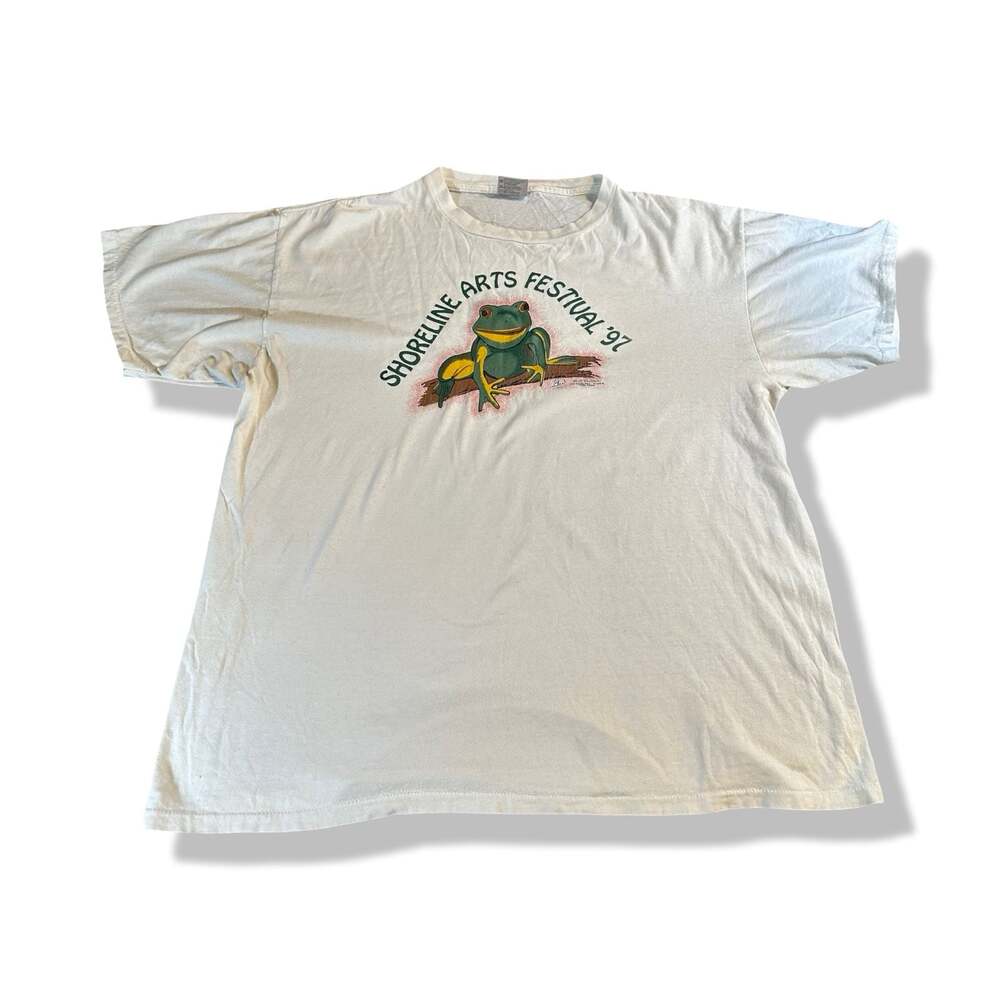 Vintage 1997 Shoreline Arts Festival Tree Frog Graphic T-Shirt